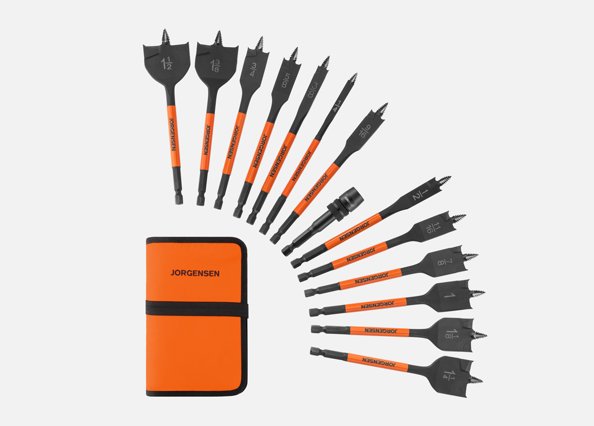 14-Piece Spade Drill Bit Set